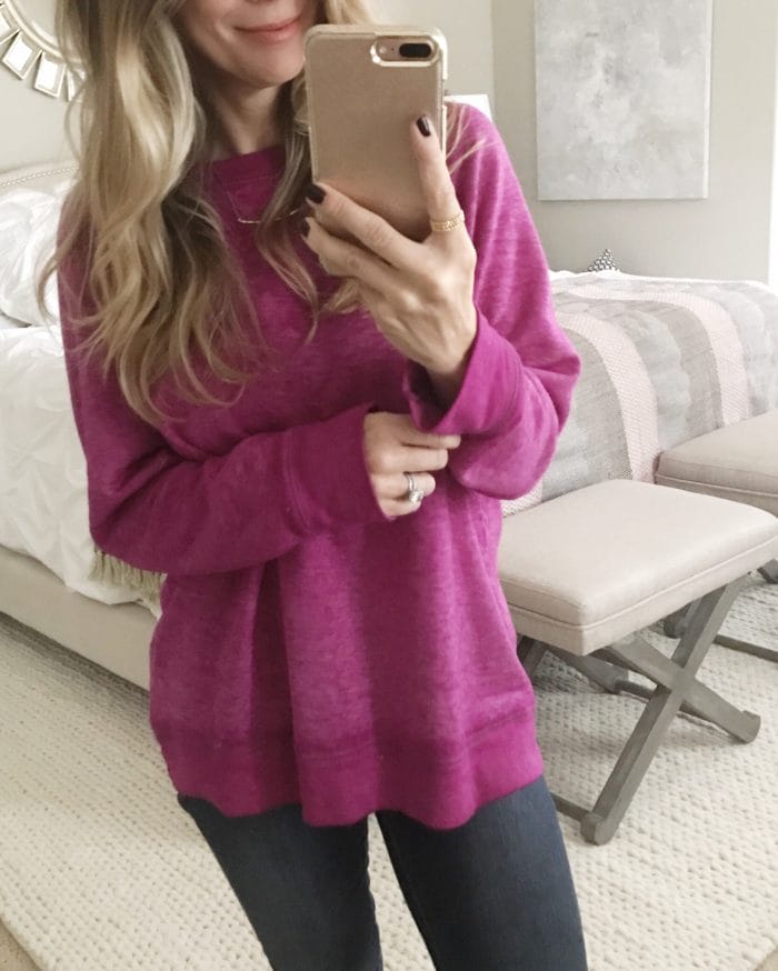 purple burnout sweatshirt