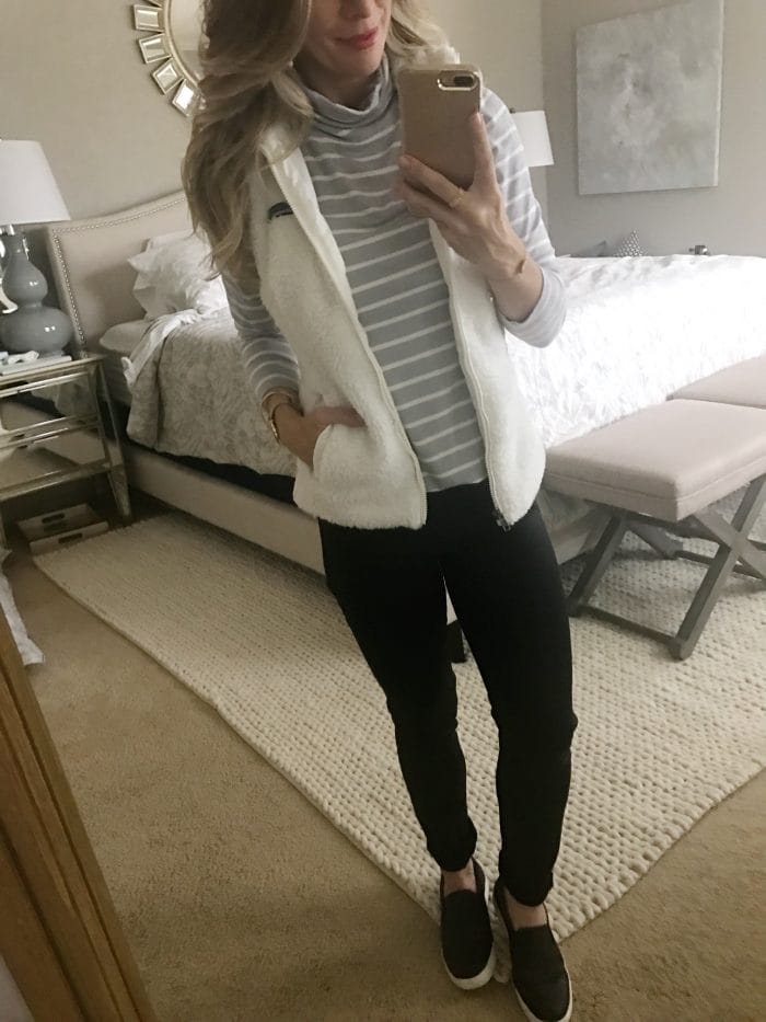Jen7 black jeans and vest