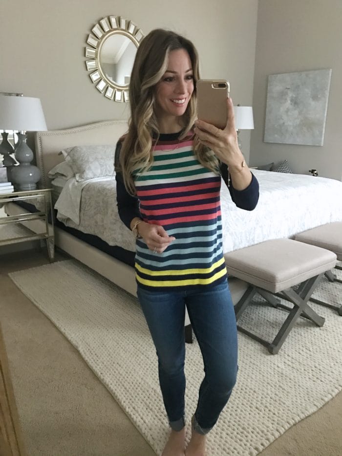 candy striped sweater