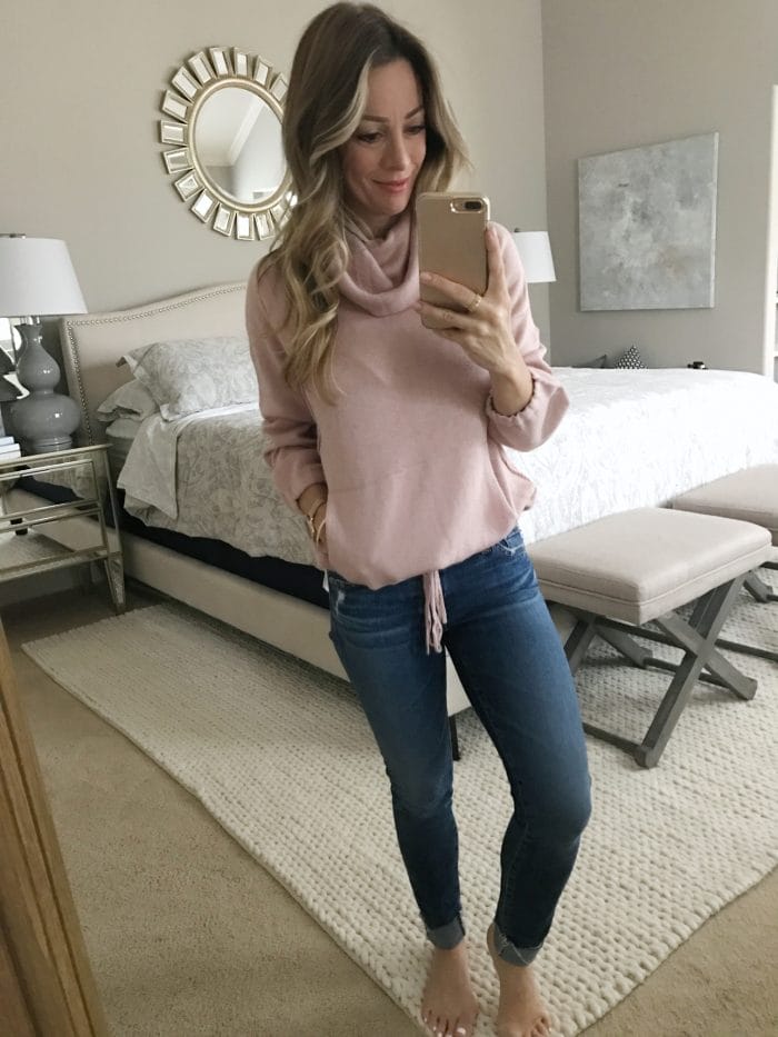 soft pink pulloversoft pink pullover