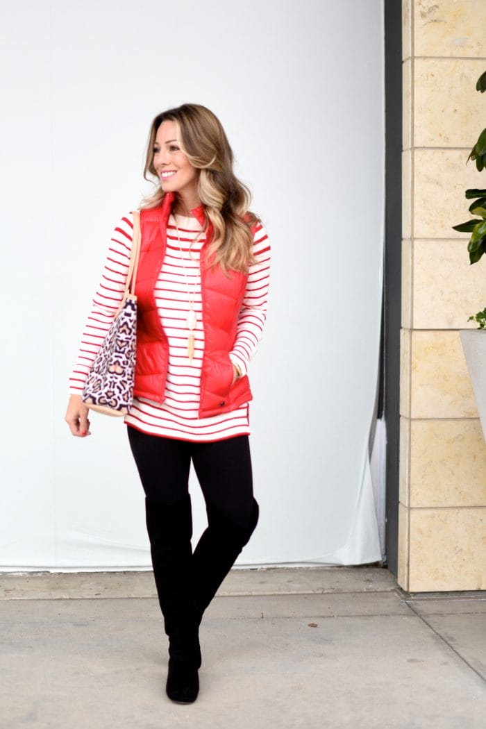 Red white stripe tunic and leggings (1)