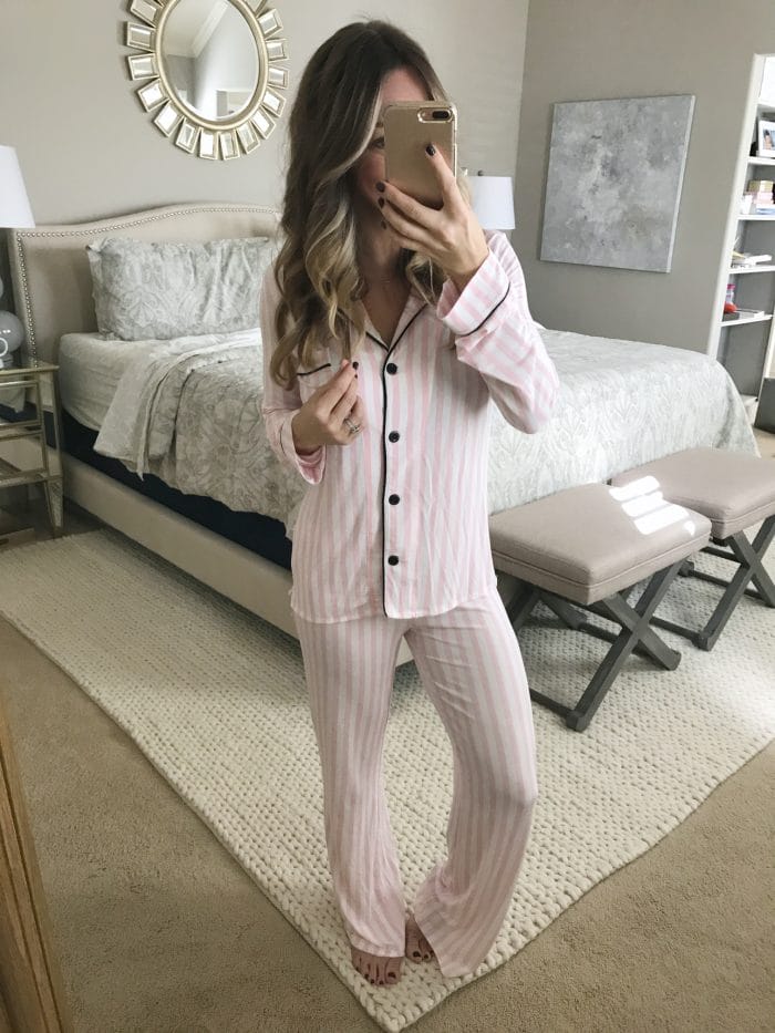 Striped pajama set