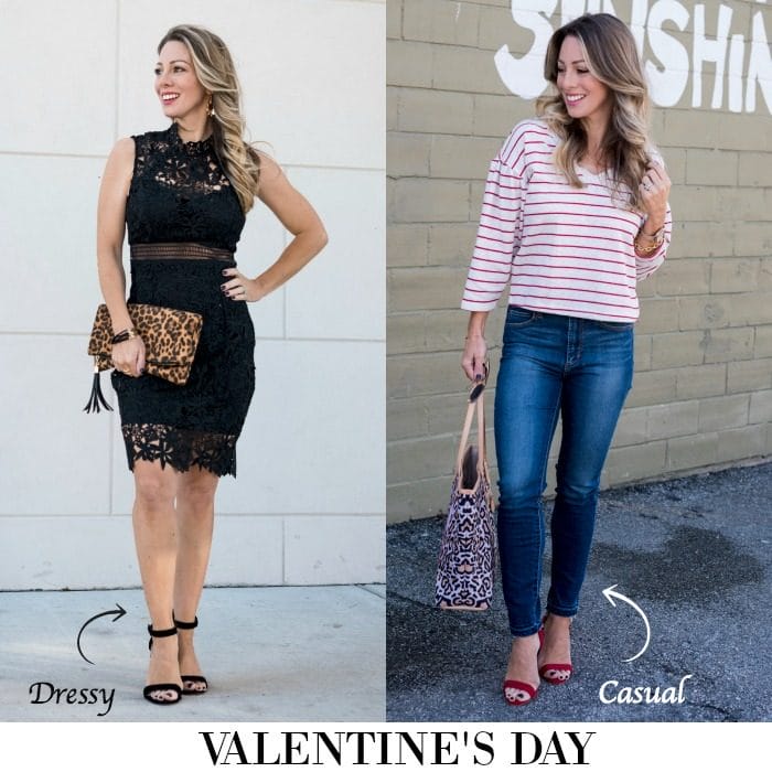 3 Casual to Dressy Valentines Day Outfits, Fashion
