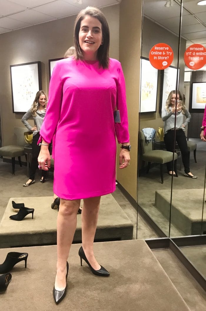 Bright pink dress