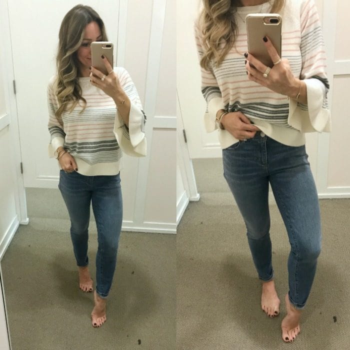 LOFT jeans and striped top