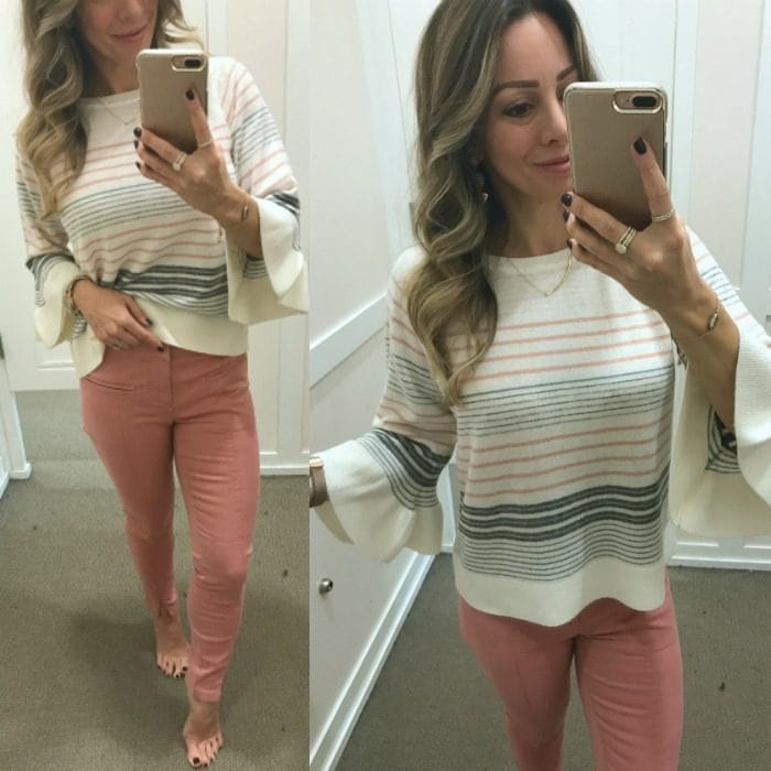 Loft pants and striped top