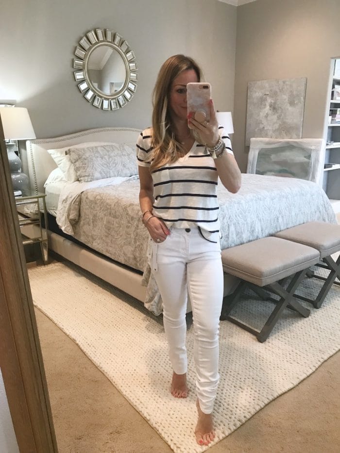White Jeans Review - KUT from the Kloth Mia Skinny Jeans (1)