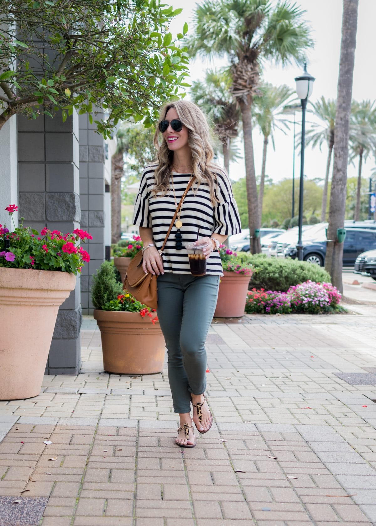 Skimmer Jeans and striped top-1