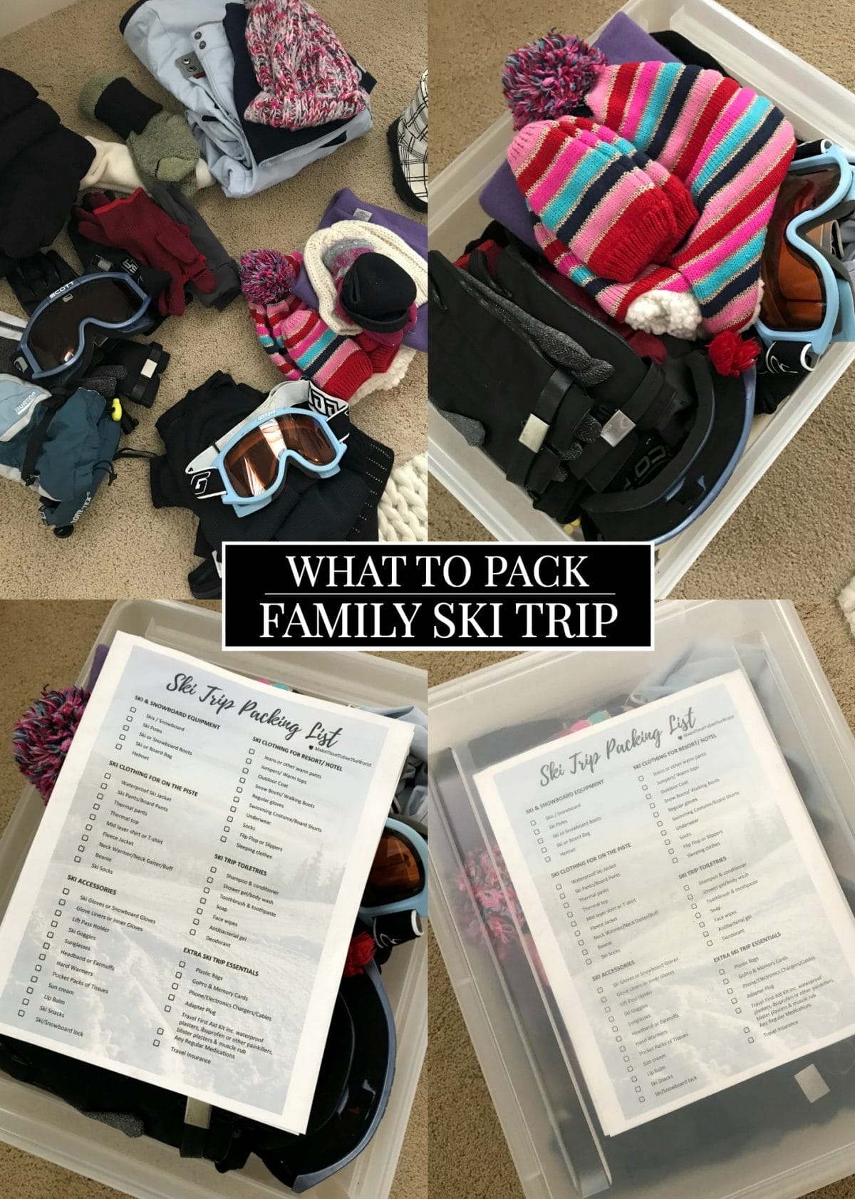 What to Pack Family Ski Trip