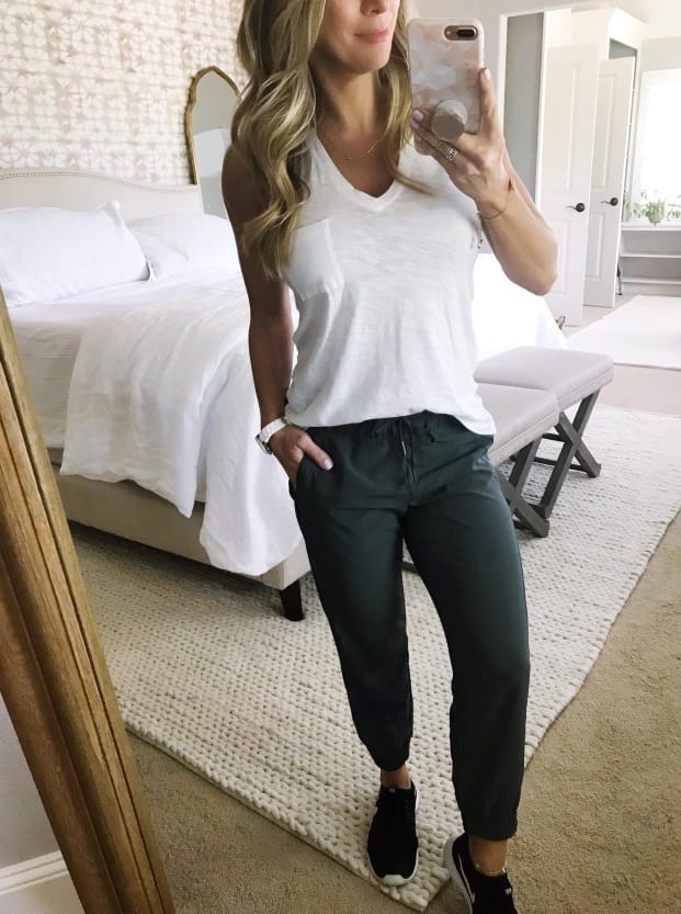 Zella crop joggers and made well tank
