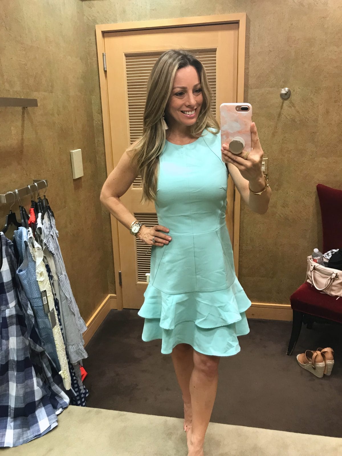 Dressing Room Fit and Review - teal tulip dress