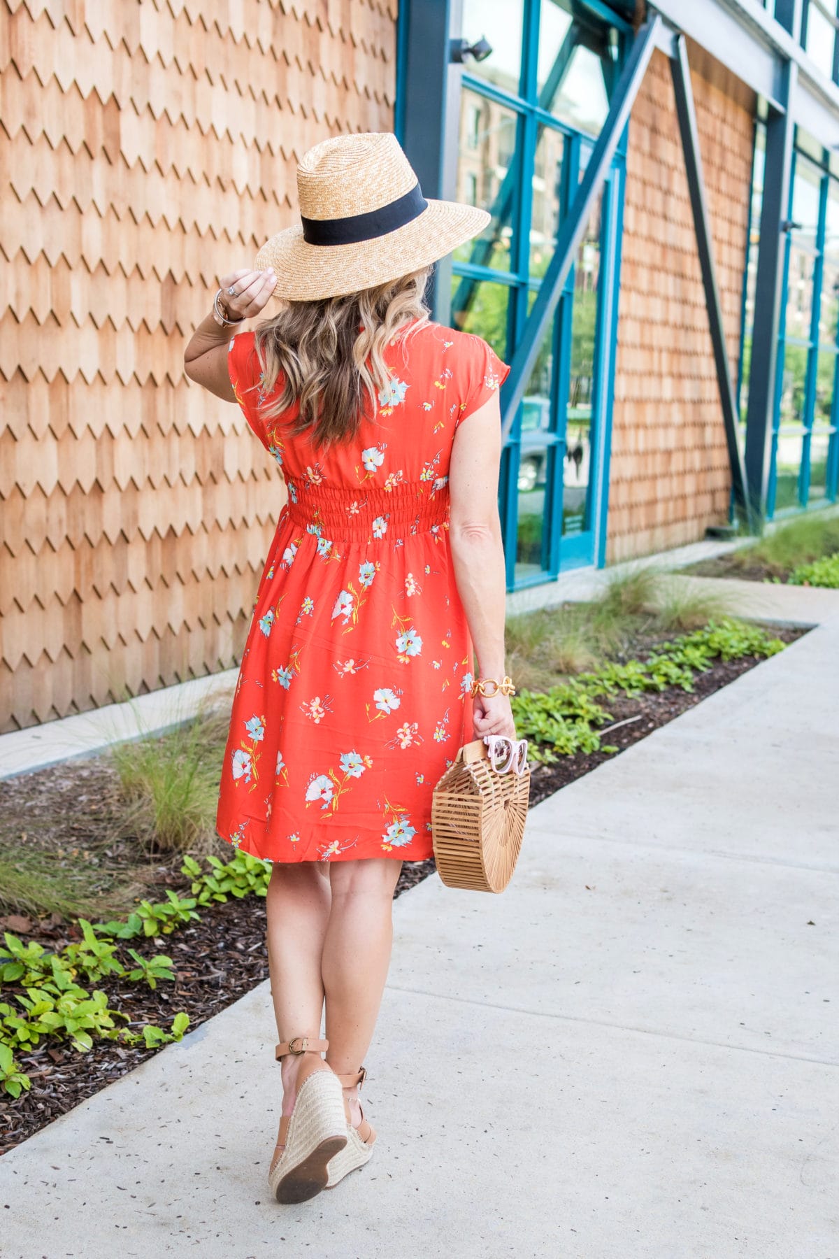 Cute summer dress and straw hat (1)
