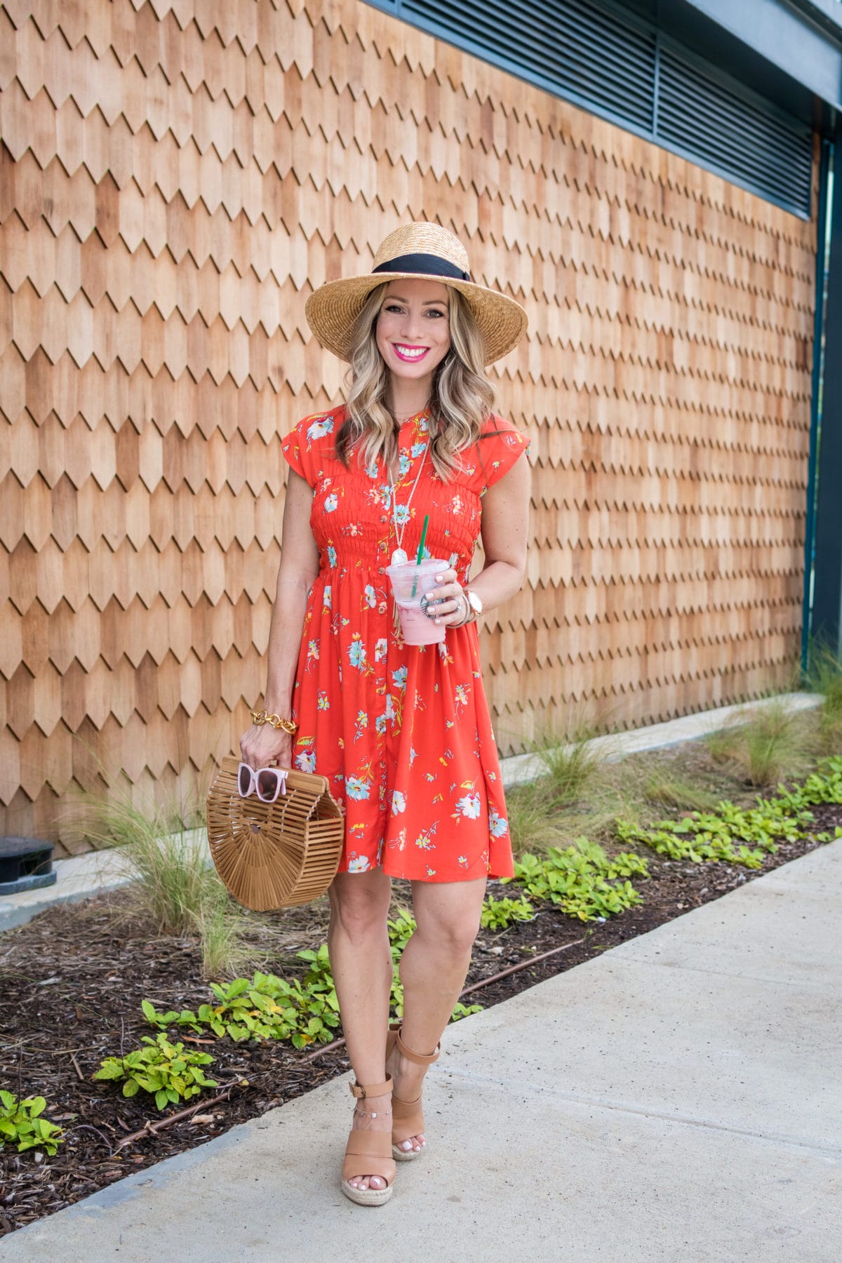 summer dress and hat