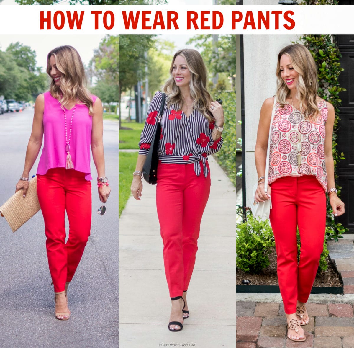 how to wear red pants