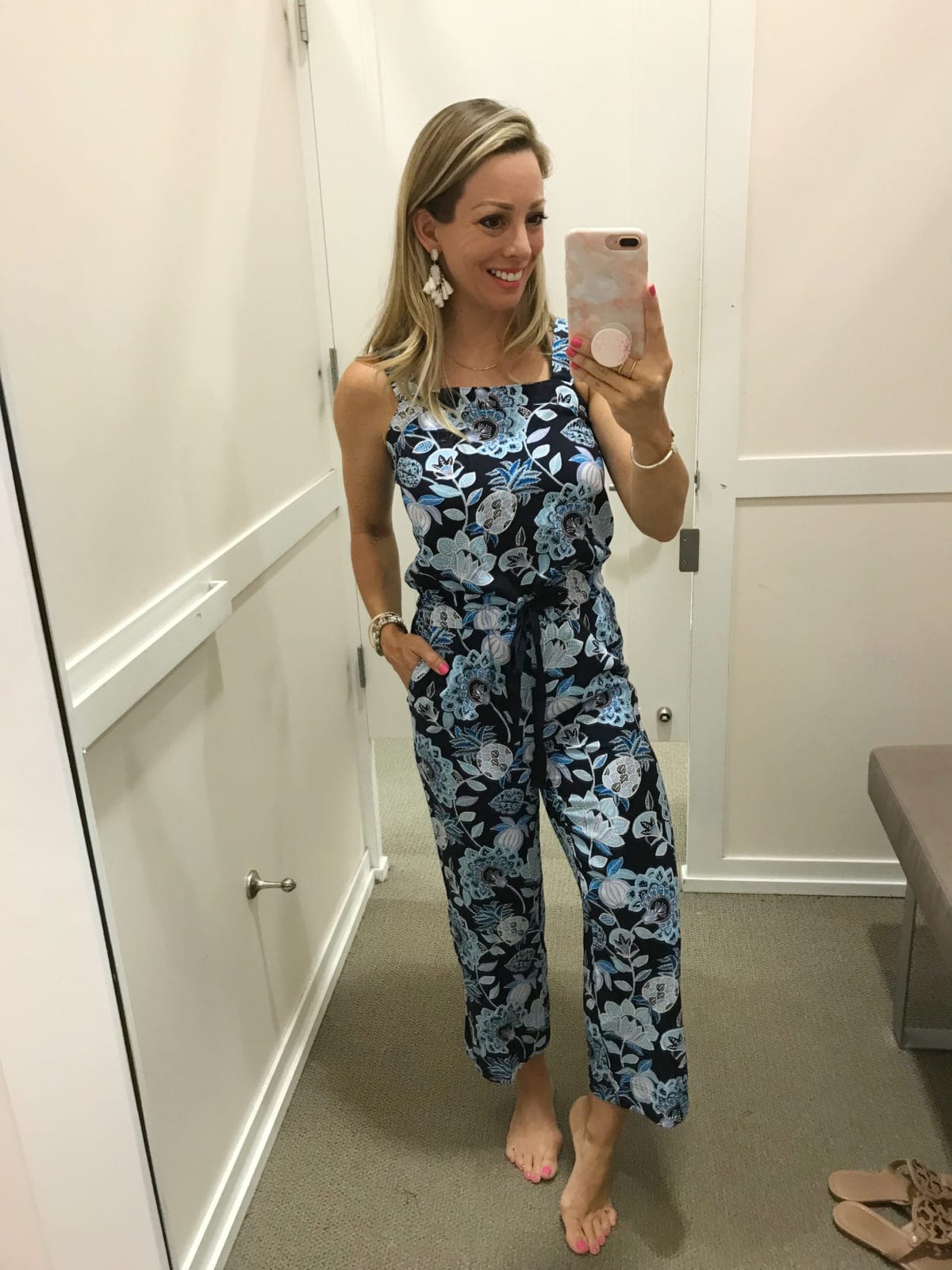 summer try-on haul floral jumpsuit