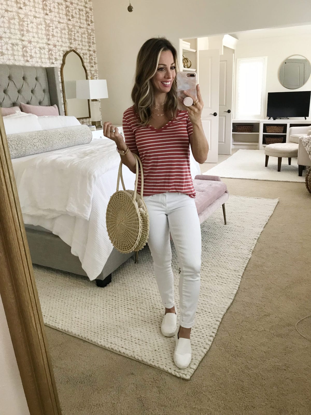 white jeans summer outfit