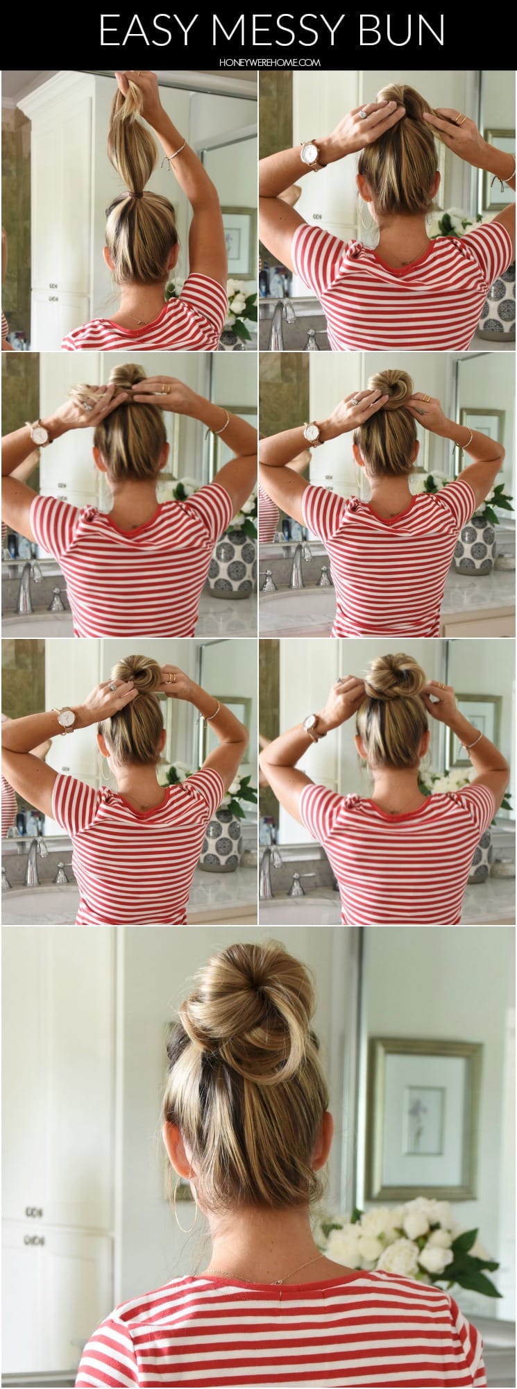 Easy step by step messy bun - Tina Prajapat