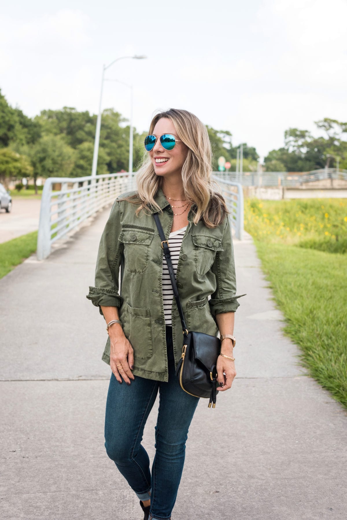 Summer to Fall Outfits military jacket