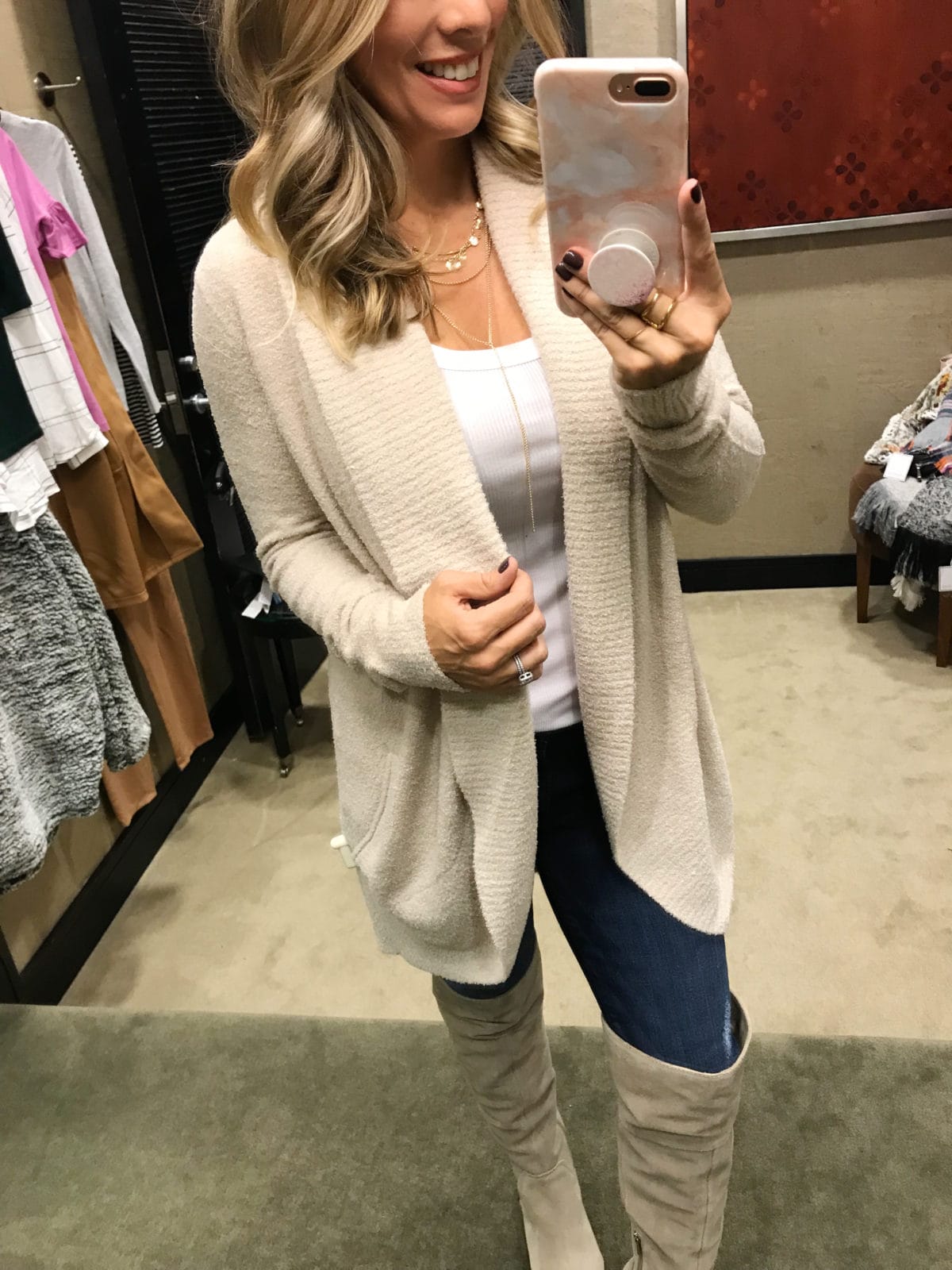 2018 nordstrom anniversary sale try on haul barefoot dreams cardigan