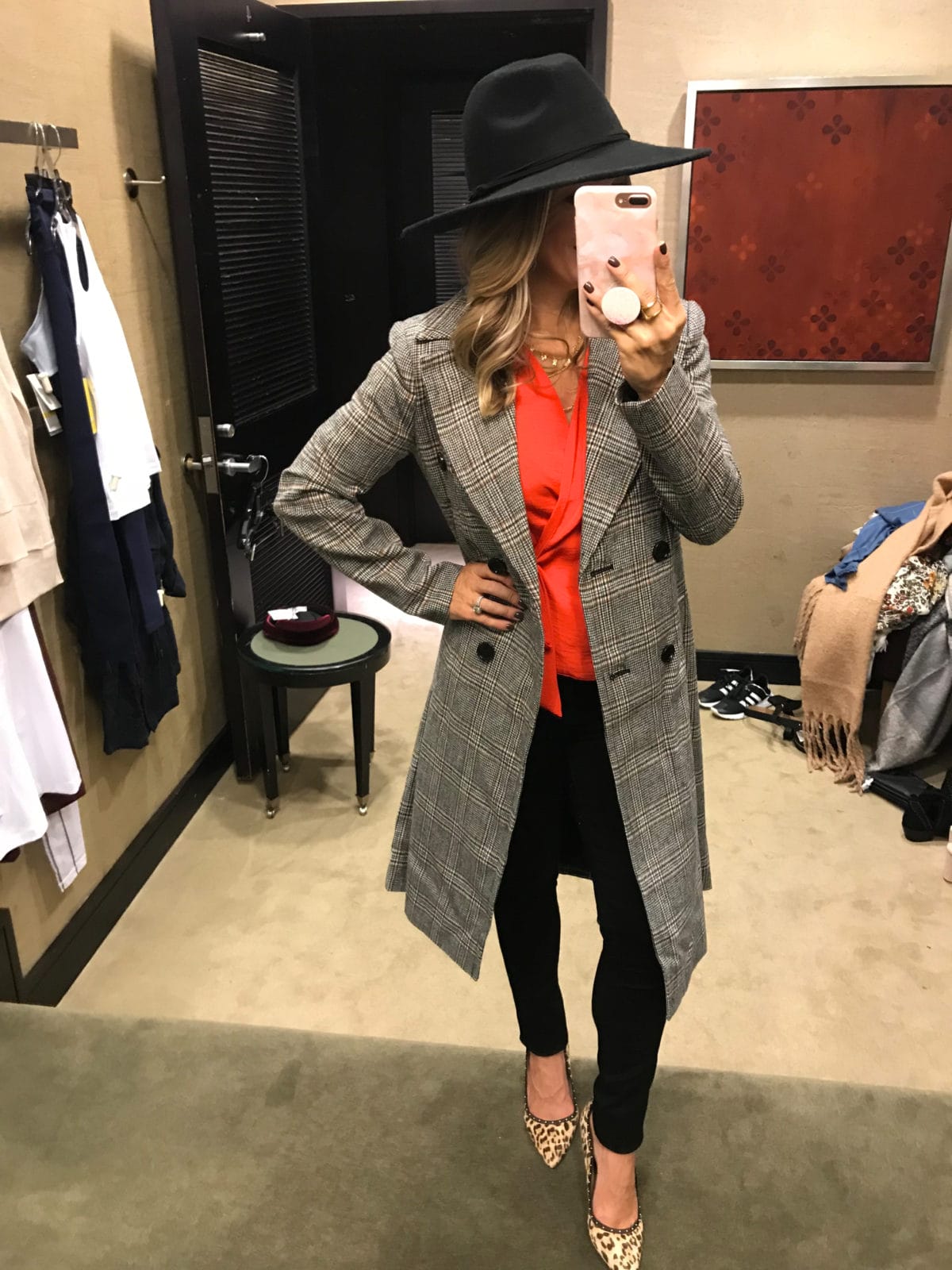 2018 nordstrom anniversary sale plaid coat try on haul