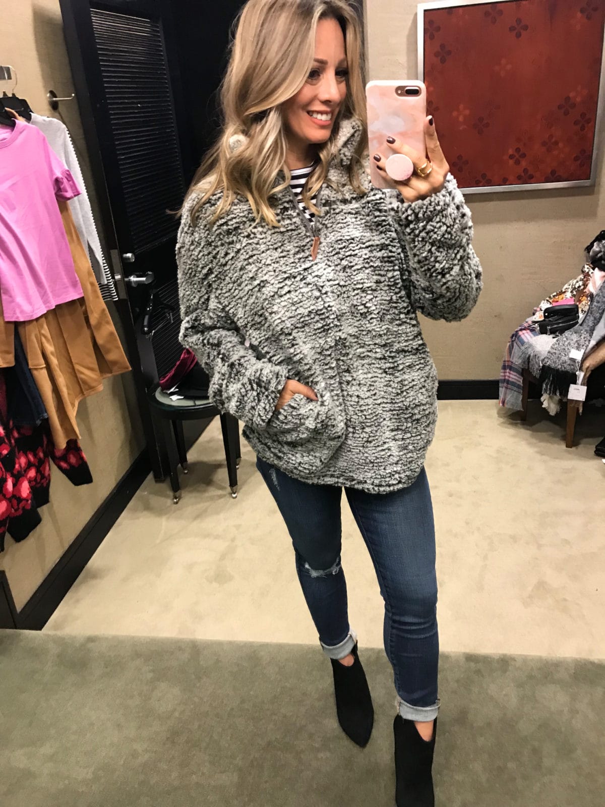 2018 nordstrom anniversary sale teddy pullover try on haul