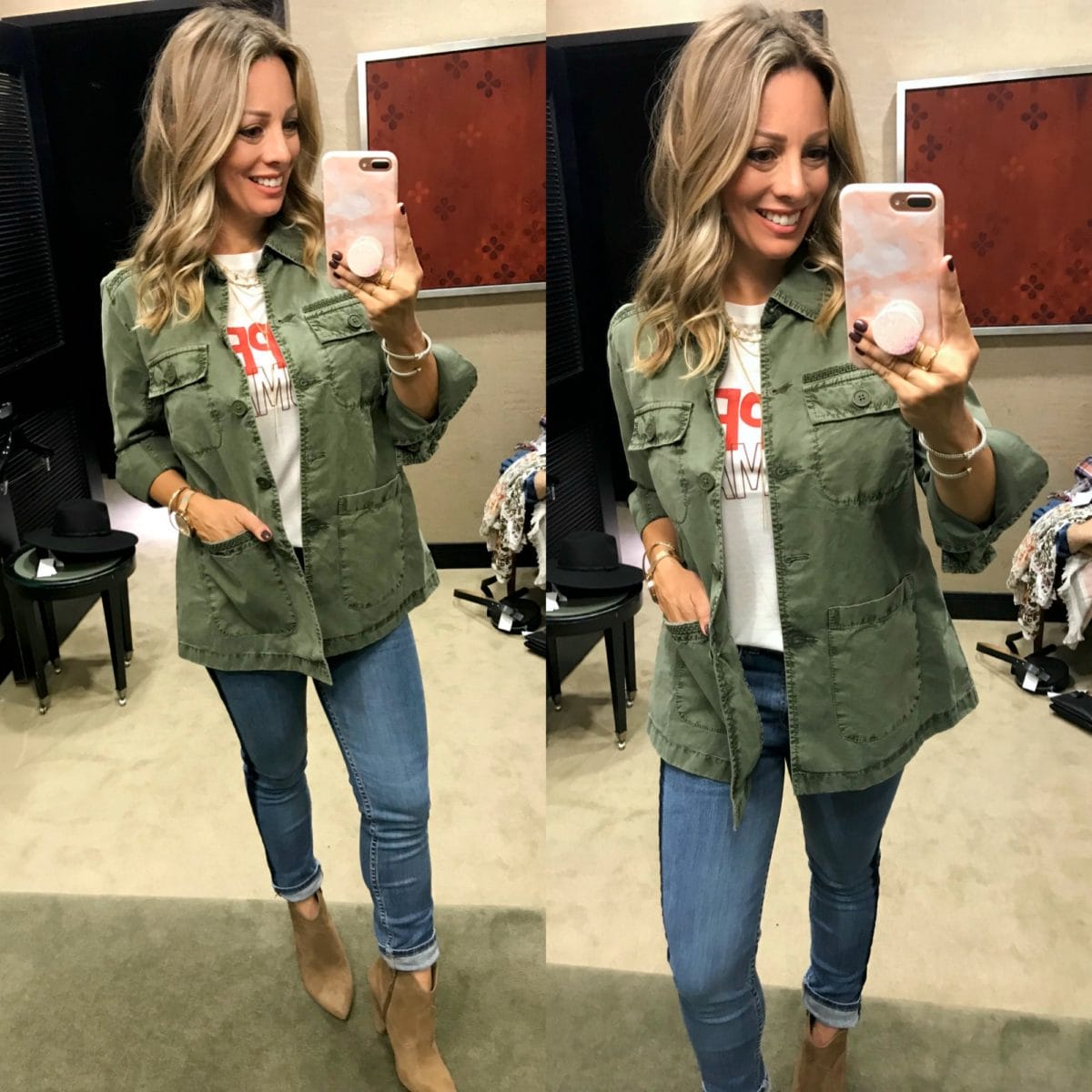 2018 nordstrom anniversary sale military jacket try on haul