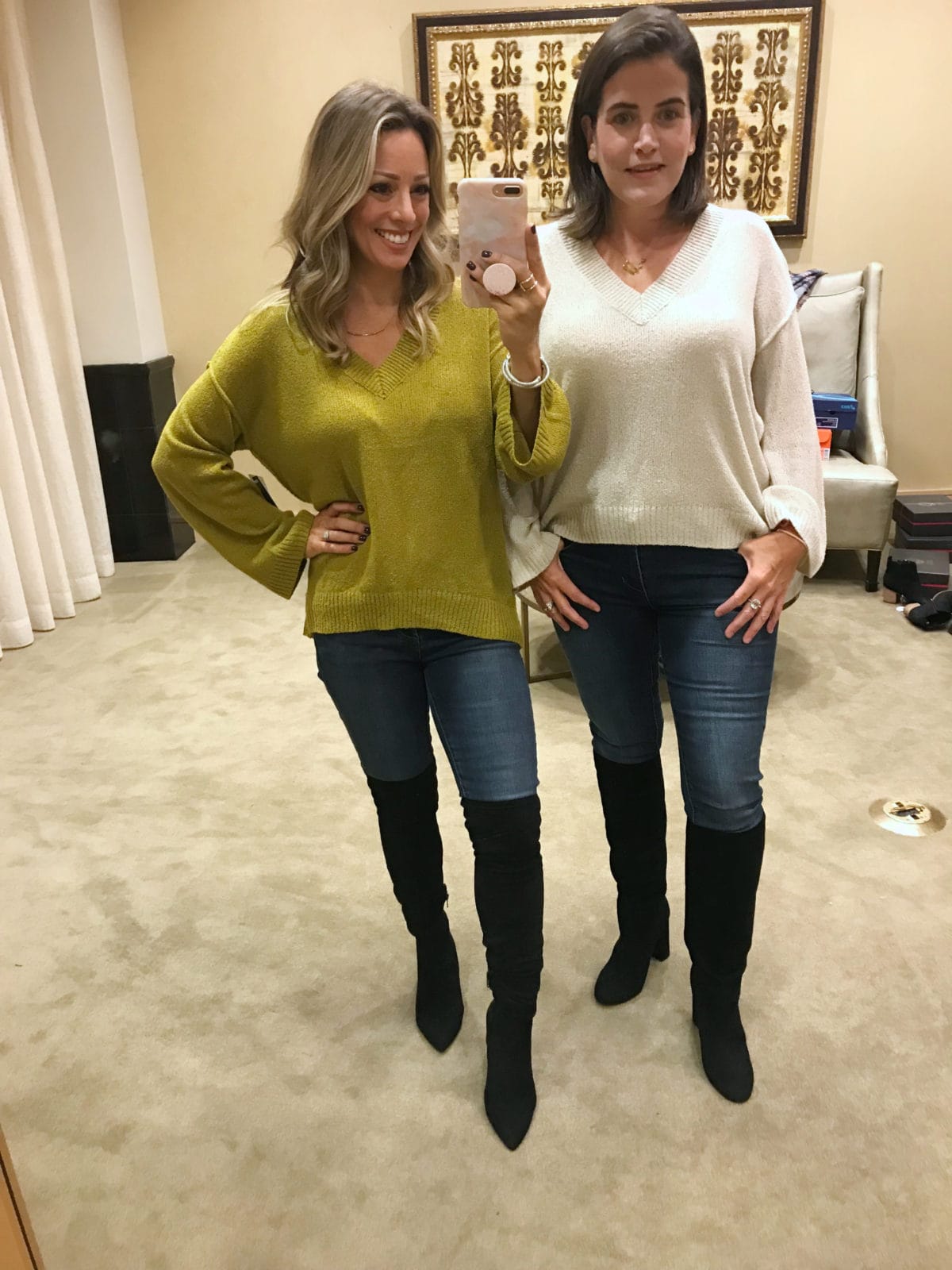 Nordstrom Anniversary Sale try-on over the knee boots