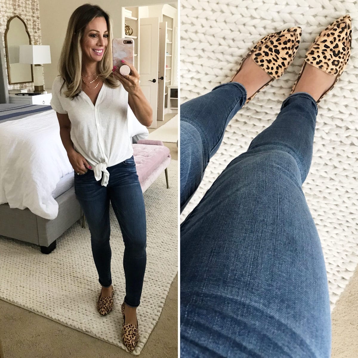 leopard flats outfit