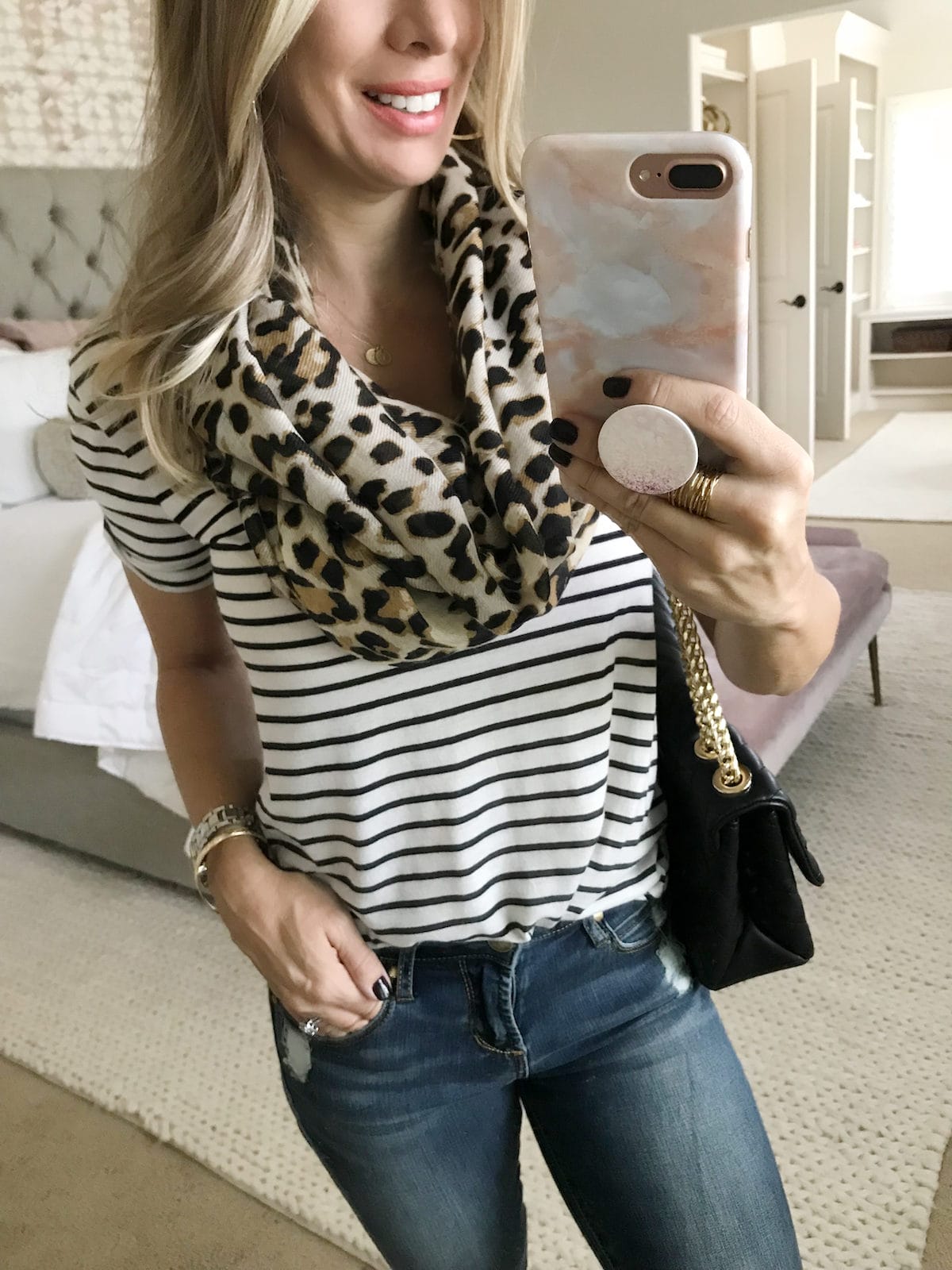 leopard infinity scarf
