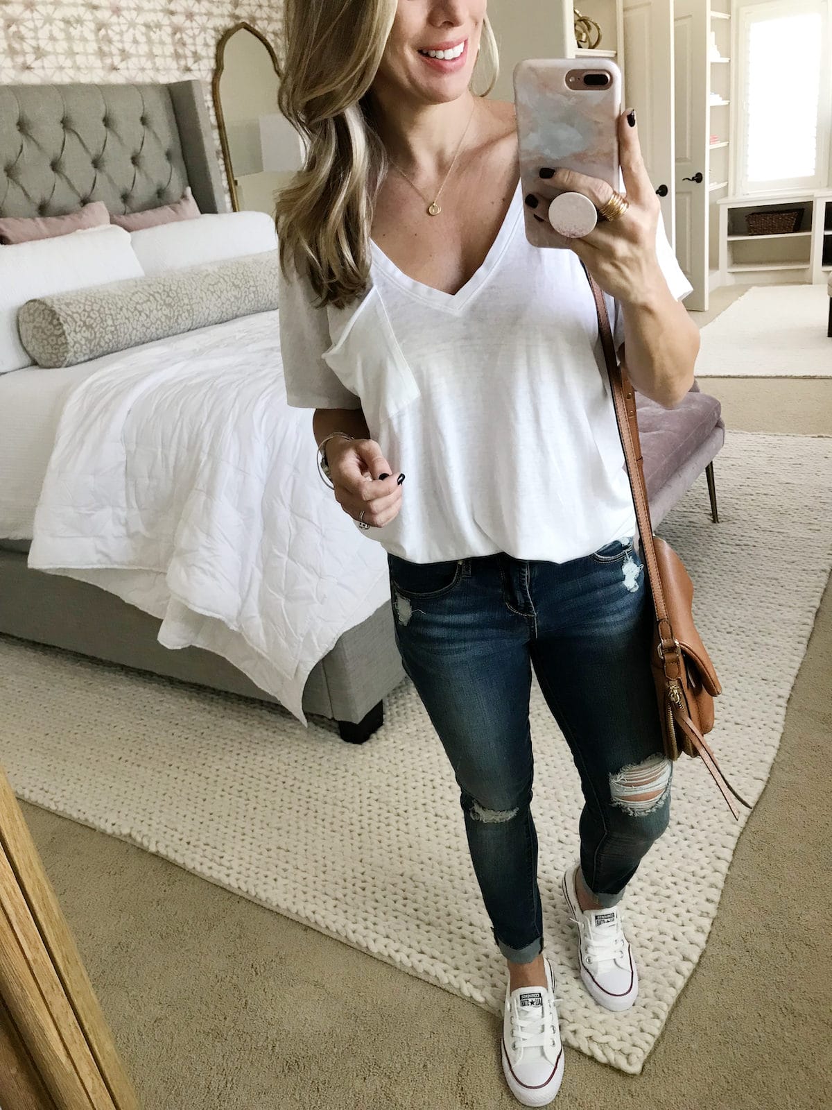 Cute fall jean outlet outfits