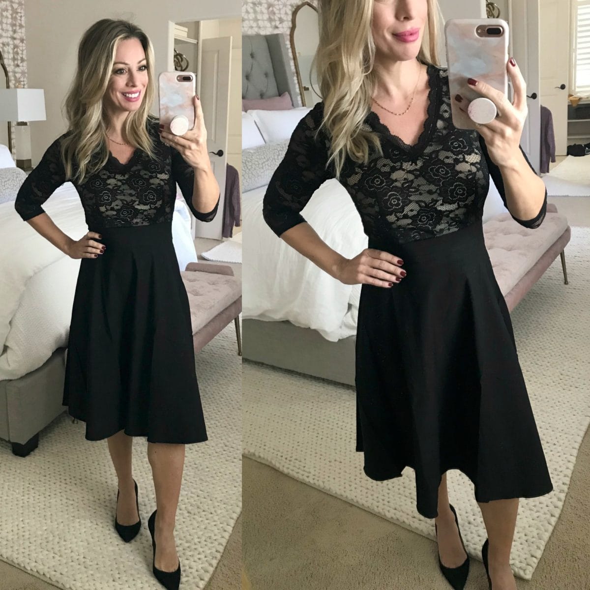 Amazon Fashion Haul - black lace dress