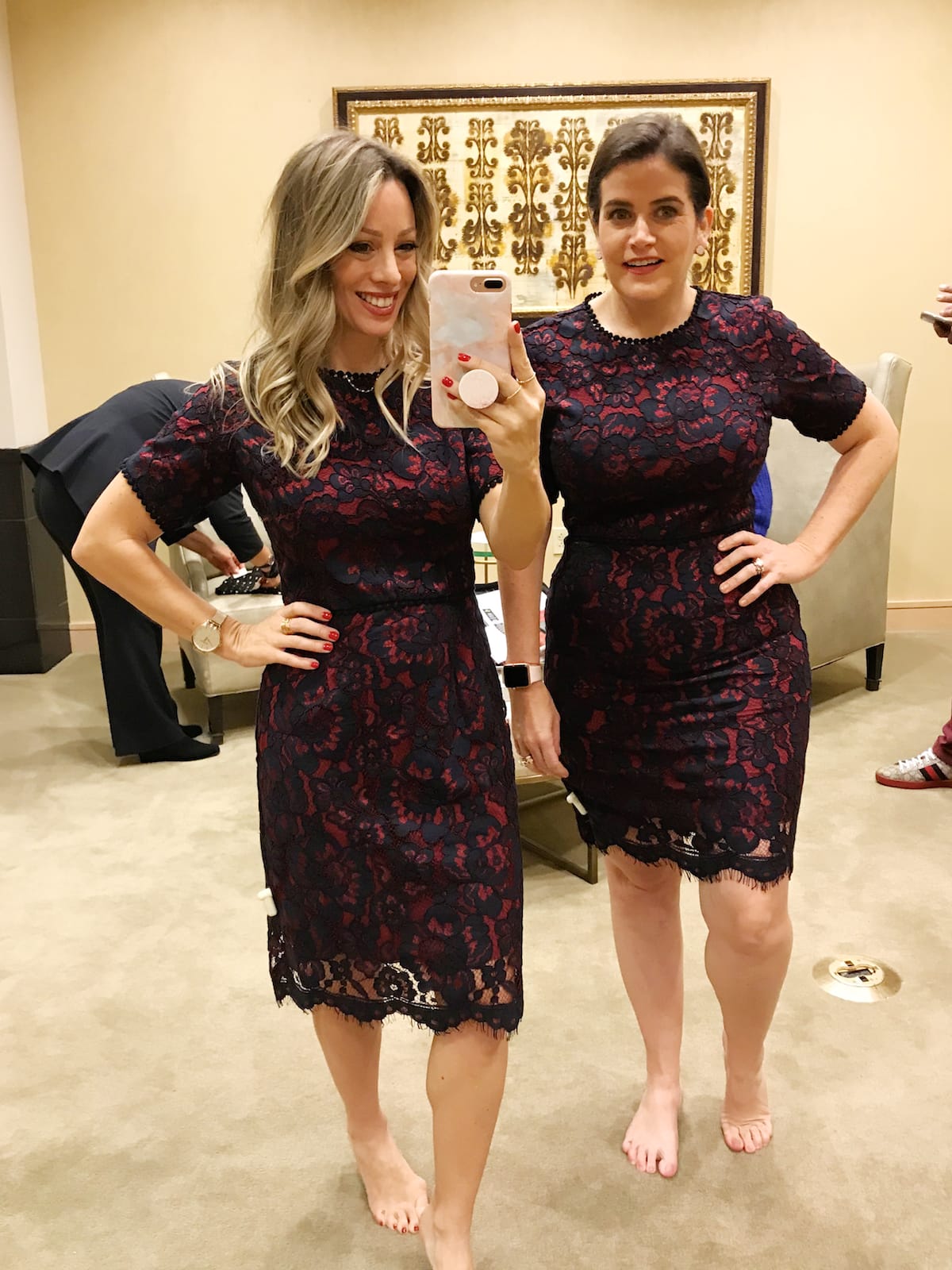 Black Friday Sales 2018 Nordstrom Navy and red lace dress