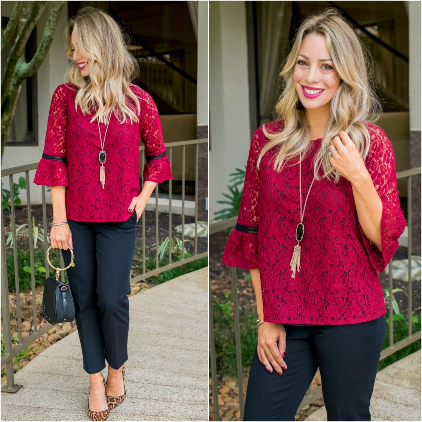 Gibson x Glam ERIN Allover Lace Top
