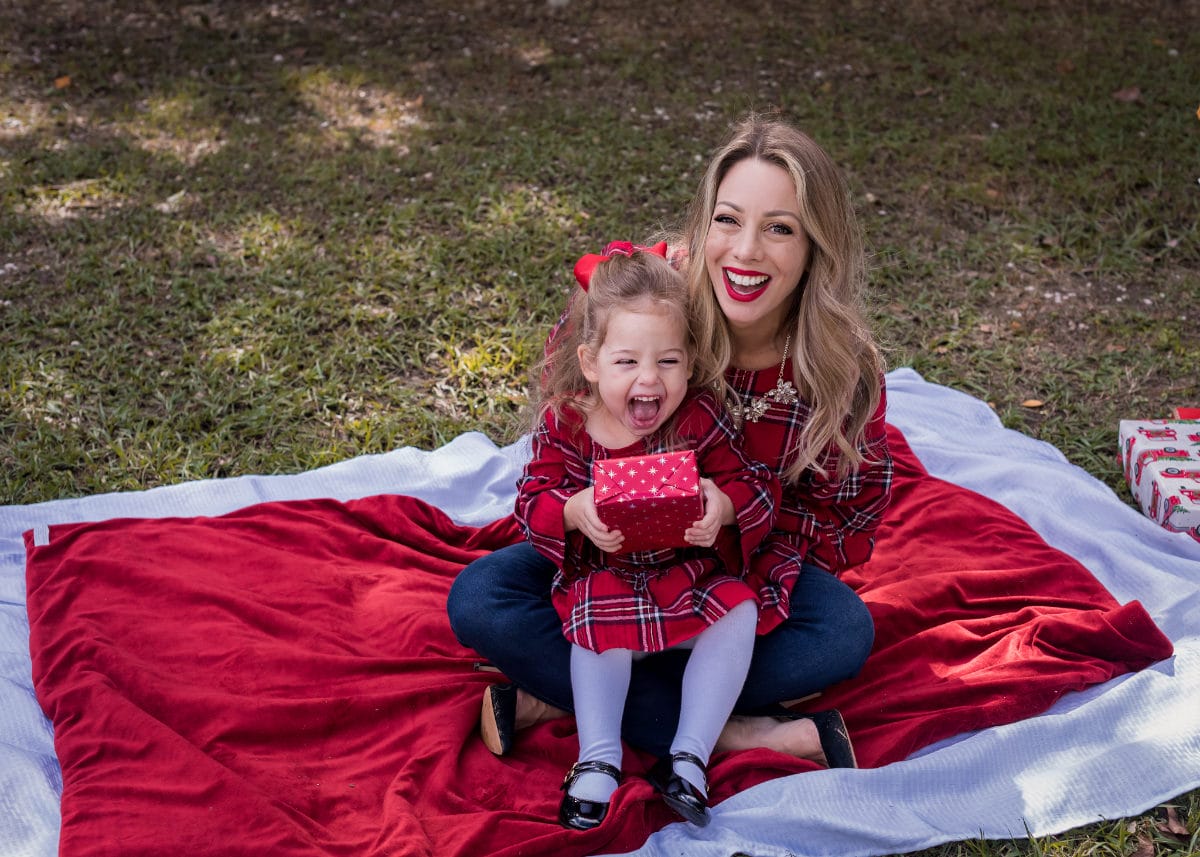 Mother Daughter Christmas Outfits red plaid.5