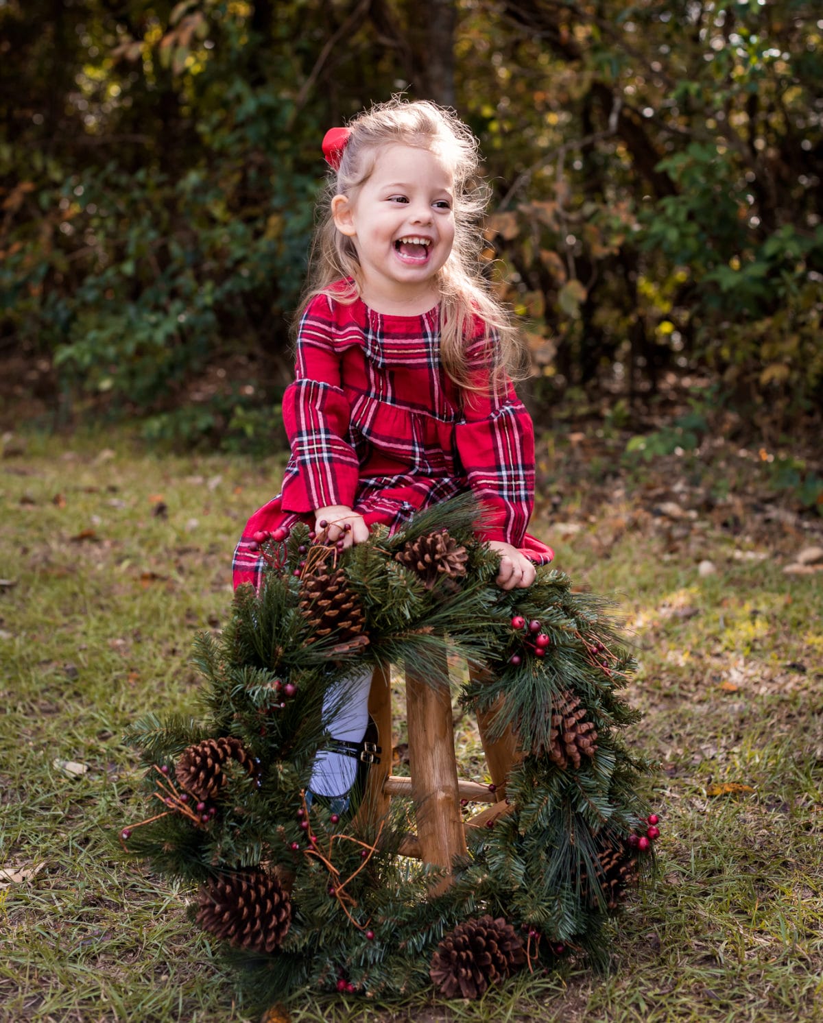 Mother Daughter Christmas outfits red plaid (1)