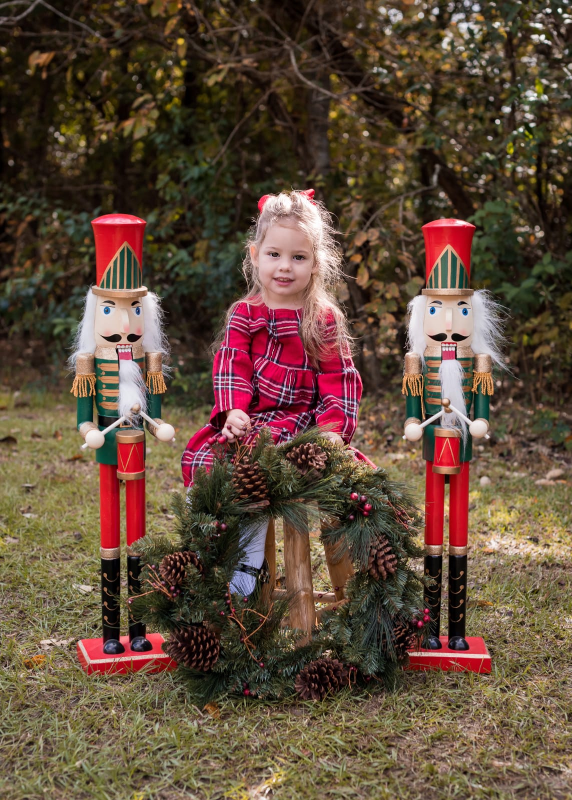 Mother Daughter Christmas outfits red plaid (3)