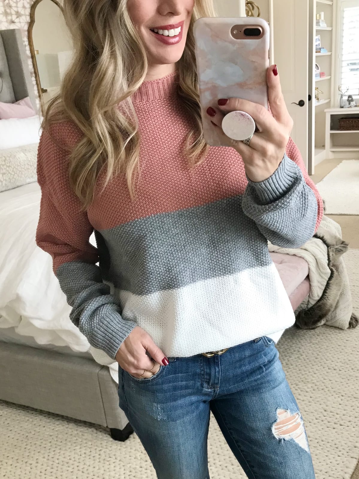 Amazon Fashion Haul - jeans and striped sweater (1)