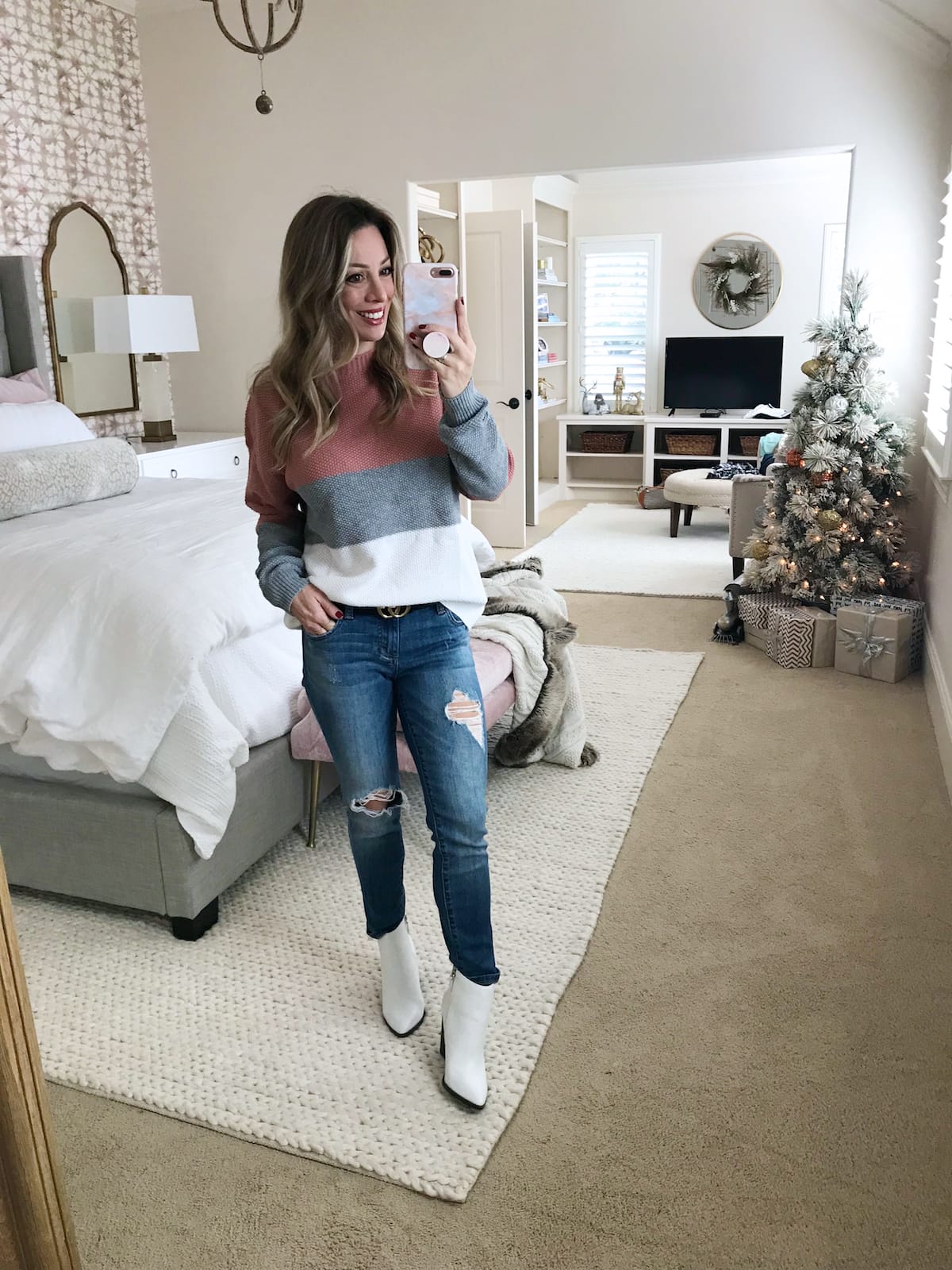 Amazon Fashion Haul - jeans and striped sweater