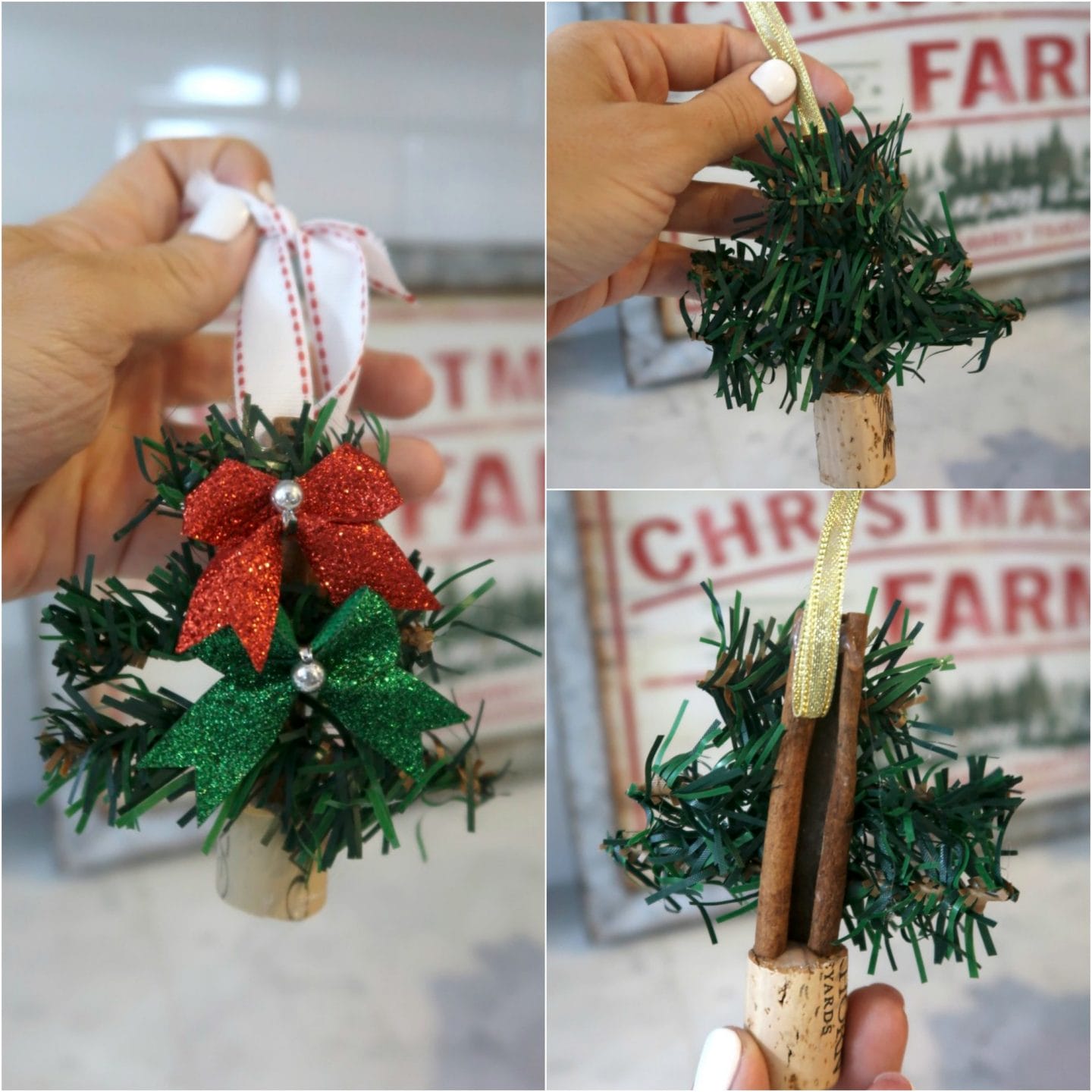 Christmas Craft cinnamon stick tree ornament