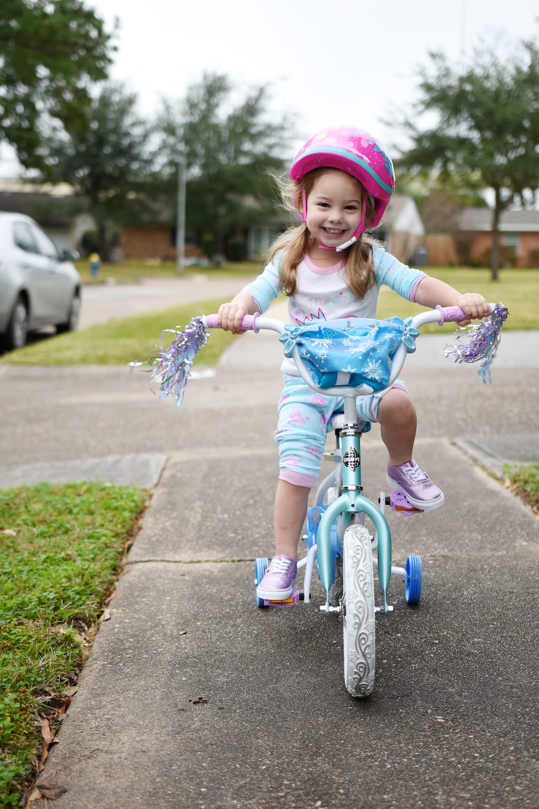 Girls Frozen Bike with training wheels