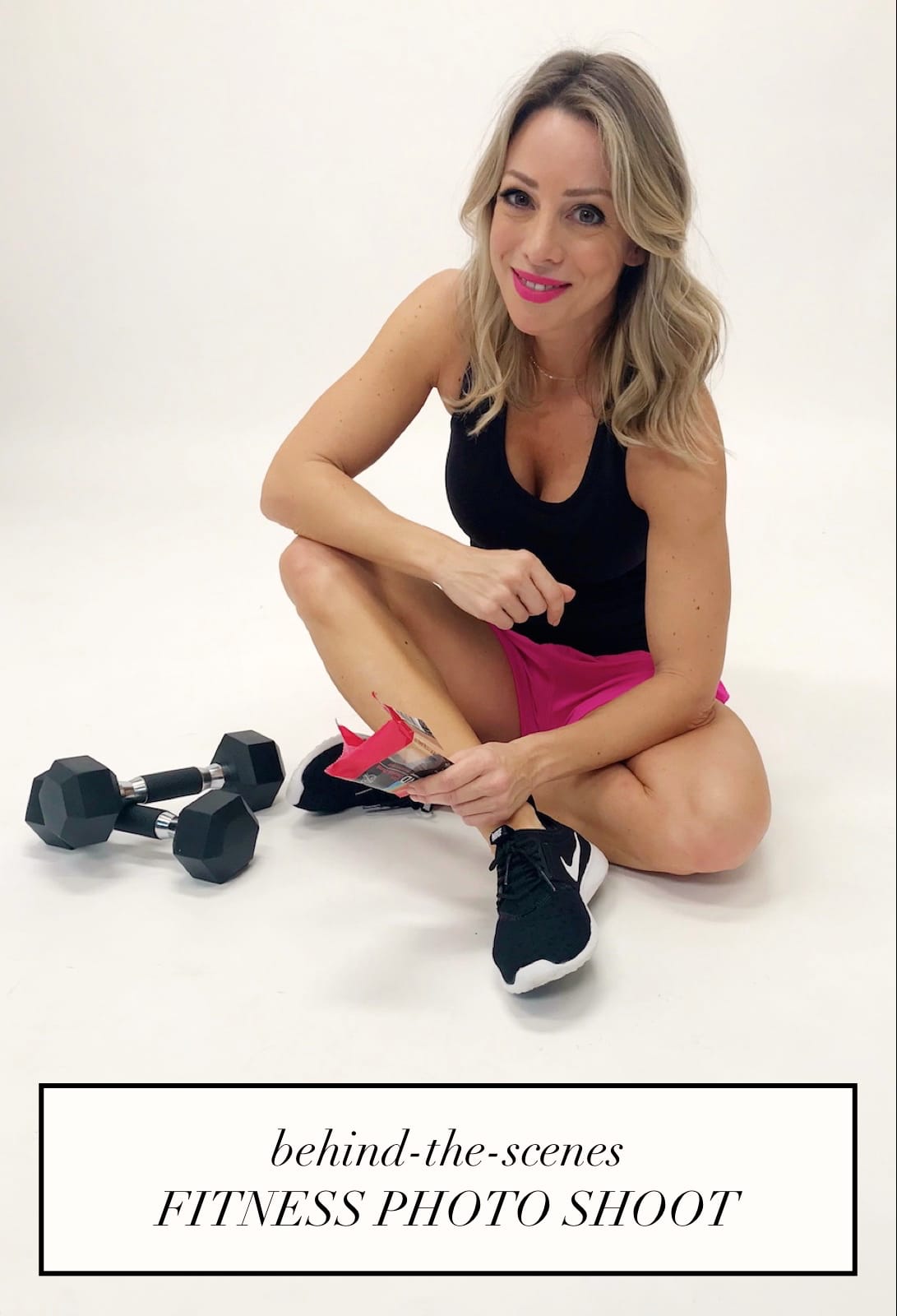 Behind the scenes fitness photo shoot