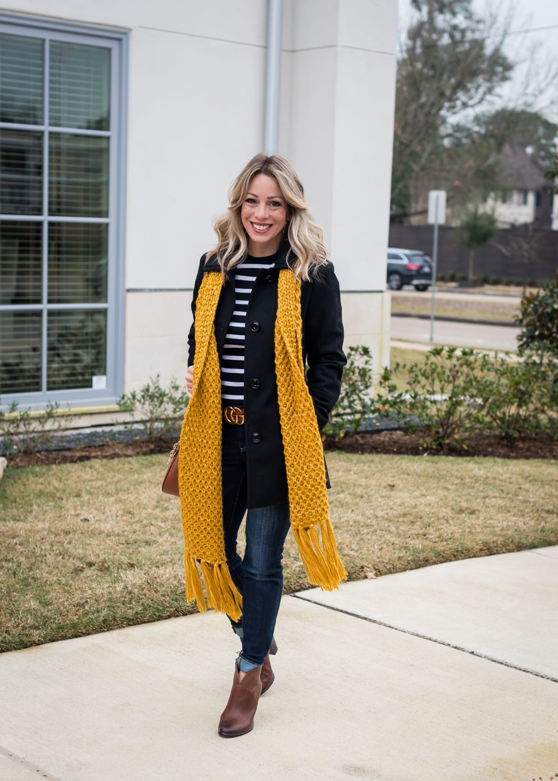 Mustard color peacoat online