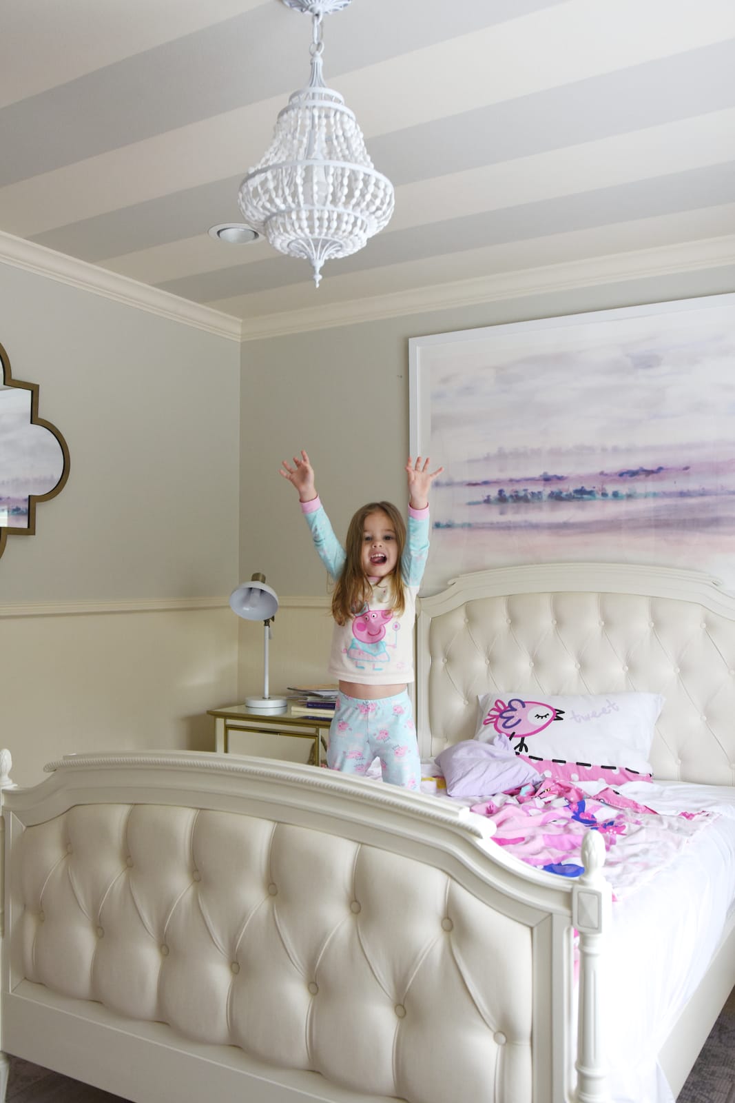 Pottery Barn Kids Tufted Upholstered Bed