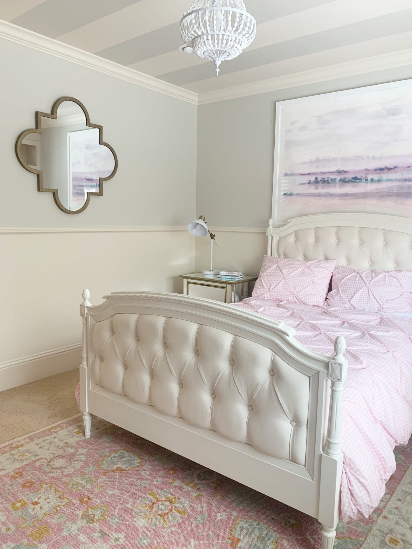 Little Girl's Room Pottery Barn Bed and Pink Rug