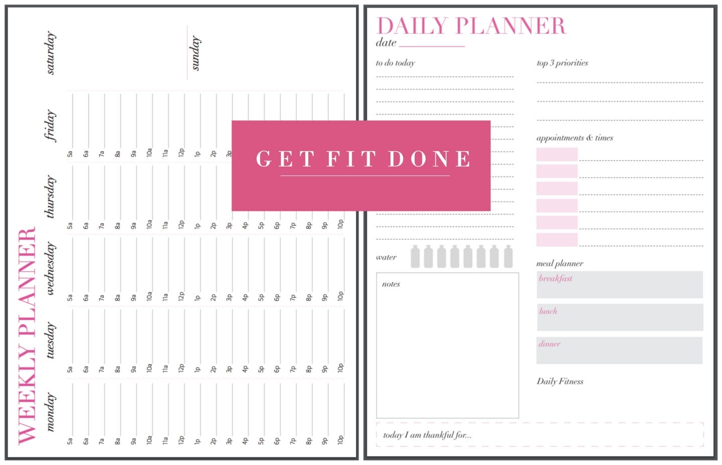 Get Fit Done Guide with Printables