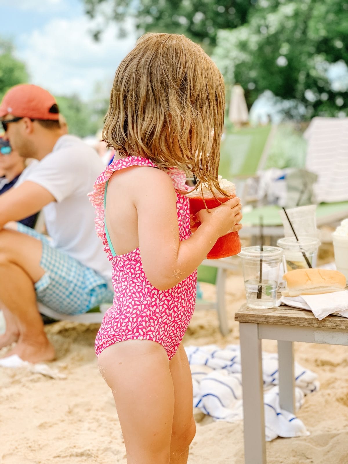toddler pink swimsuit