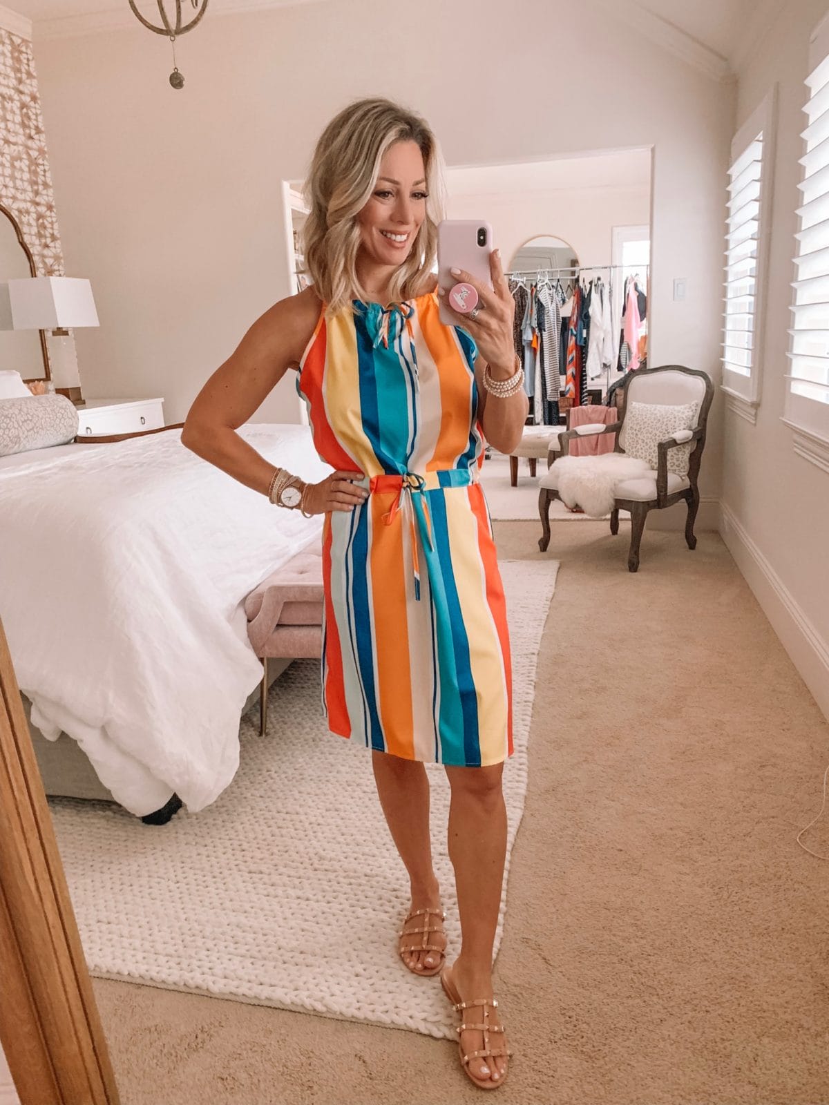 Amazon Fashion Haul - Rainbow stripe dress