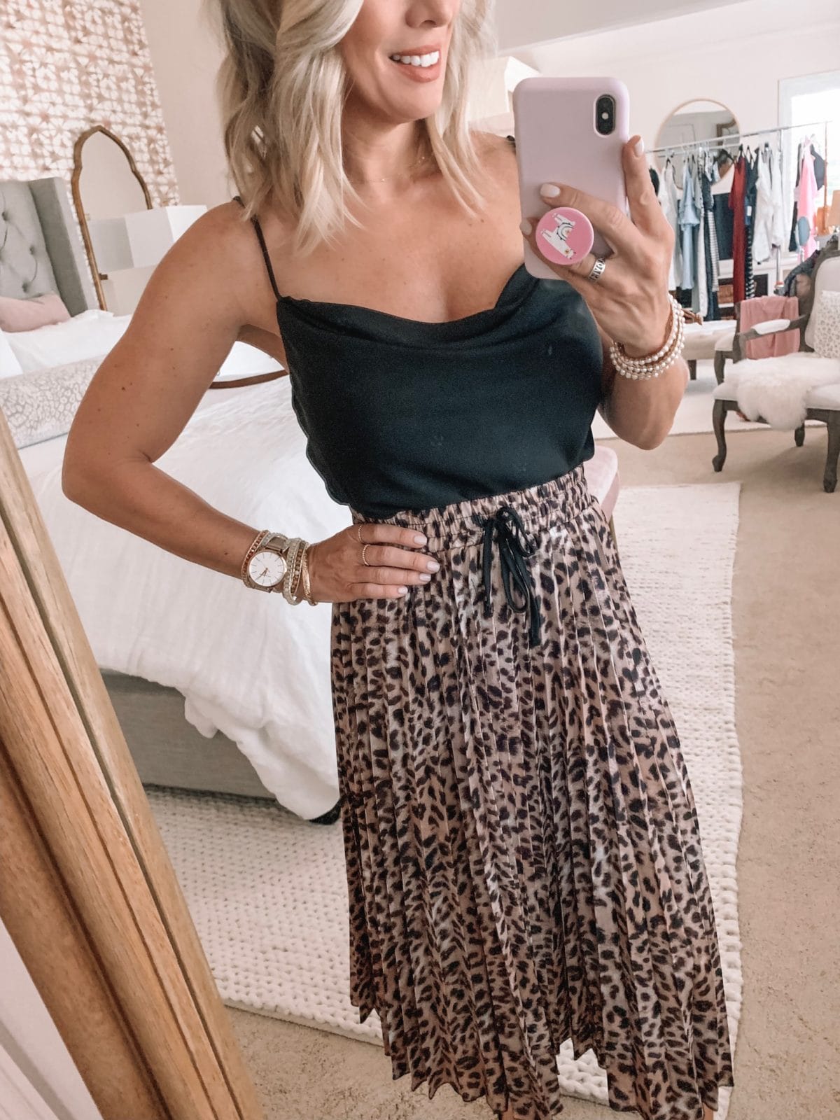 Amazon Fashion Haul - Cowl Neck Top with a Maxi Leopard Skirt