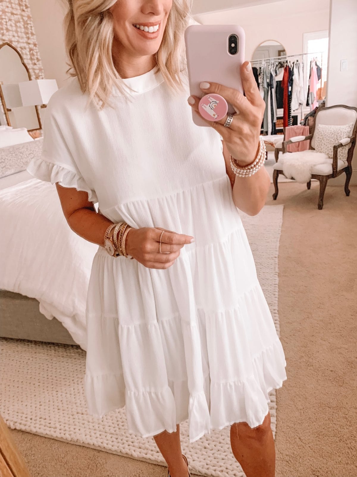Amazon Fashion Haul - Short Sleeve White Dress