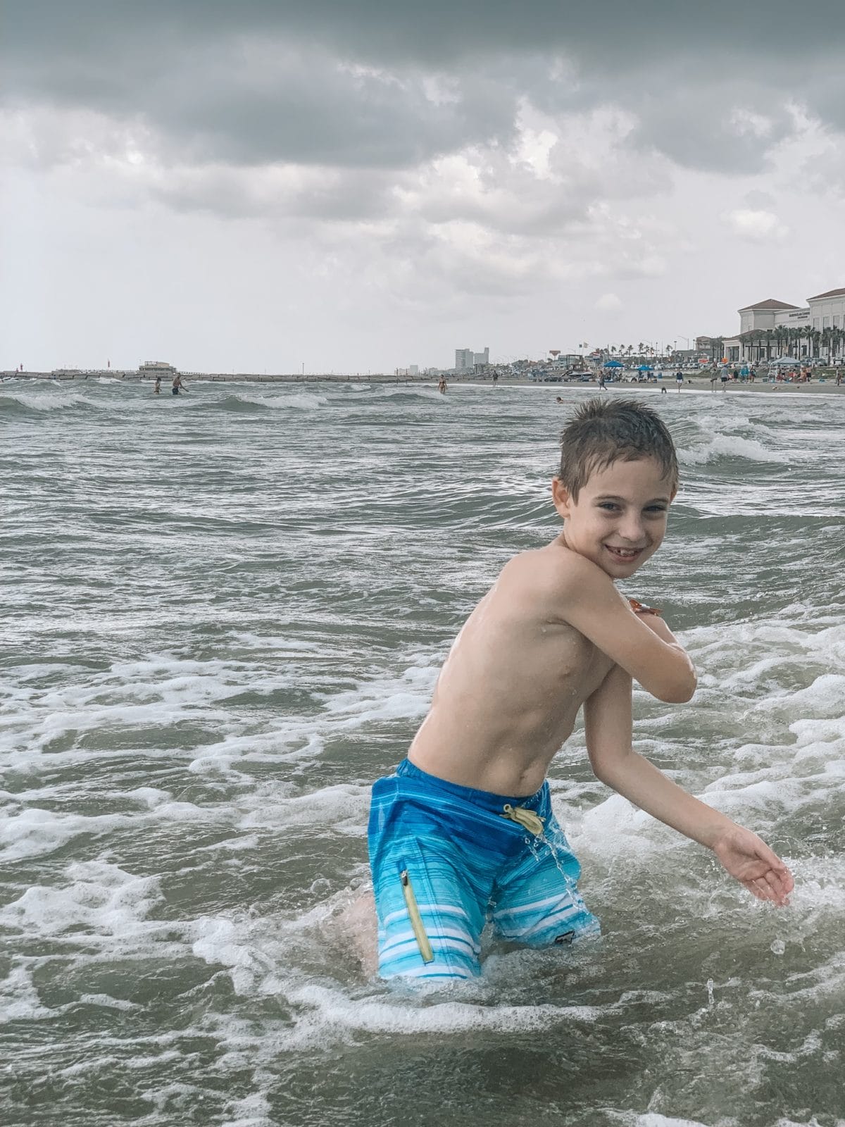 48 Hours in Galveston - playing in the ocean
